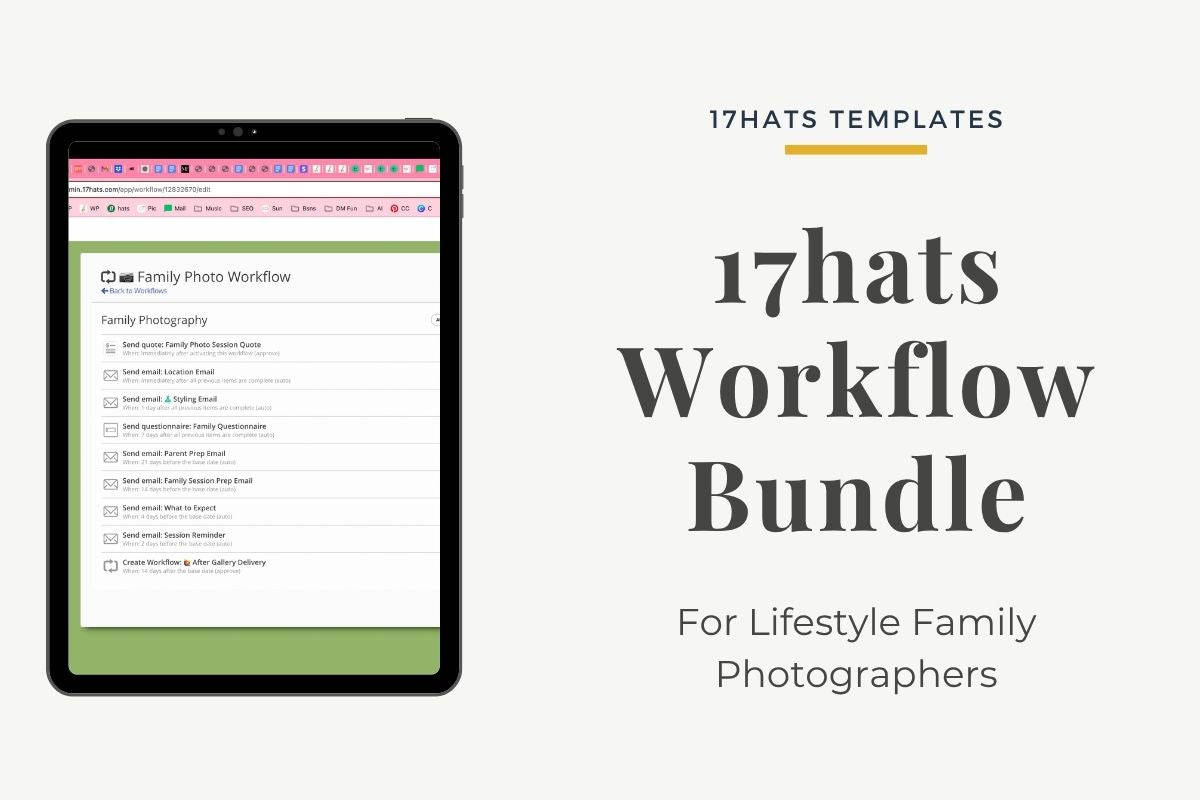 17hats Lifestyle Family Photography Workflow Bundle